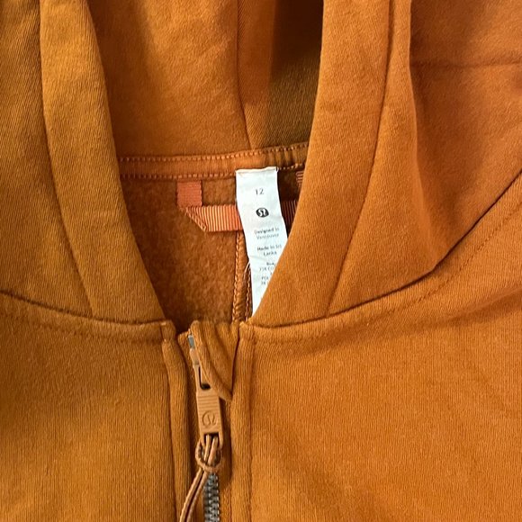 Women's Orange Zip-Up Hoodie - Picture 6 of 6
